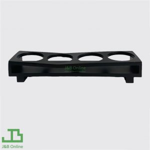 Black rectangular wooden base with 4 compartments PUI000009